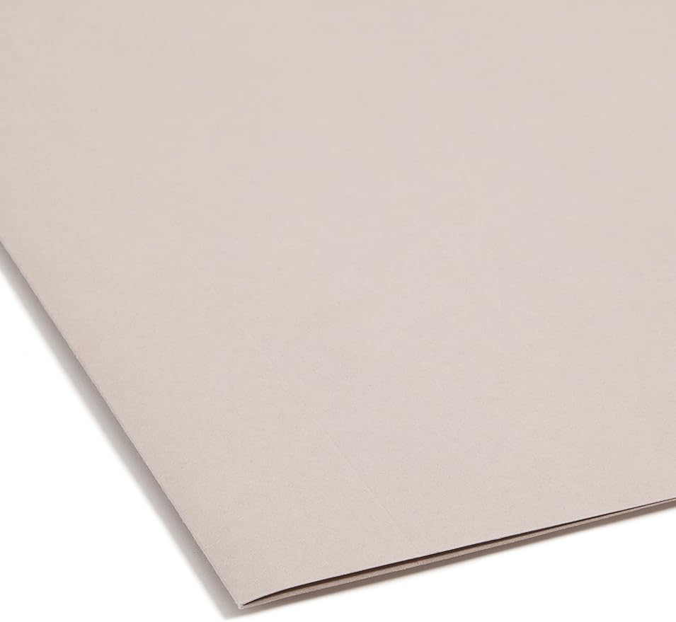 Smead TUFF Extra Capacity Box Bottom Hanging Folder, 3" Expansion, 1/3-Cut Easy Slide Tab, Legal Size, Steel Gray, 18 per Box (64341)