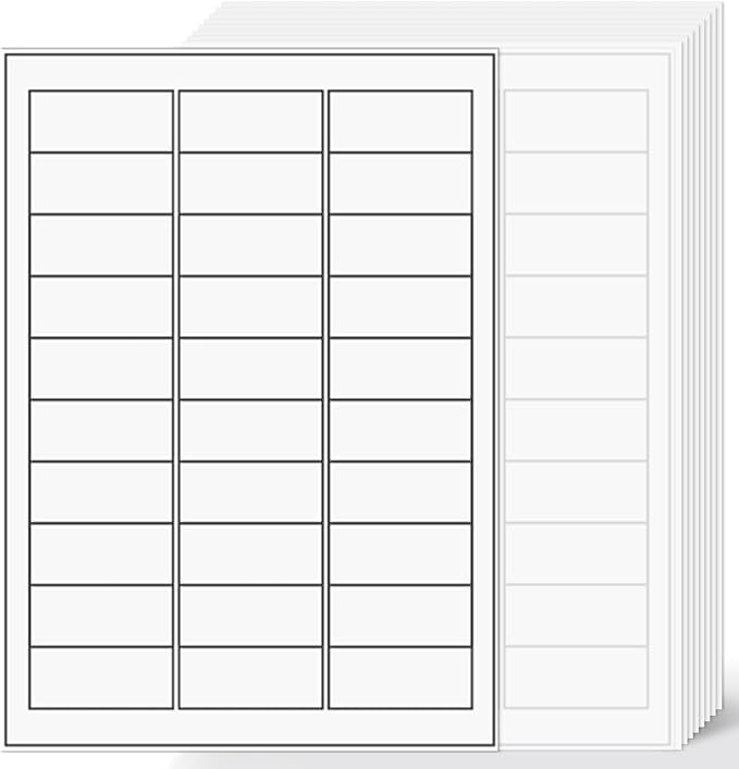 NefLaca 1" x2-5/8 Shipping Address Labels, Blank Mailing Labels, 30-UP White Self-Adhesive Name Tag Stickers for Inkjet and Laser Printer [500 Sheet 15000 Labels]