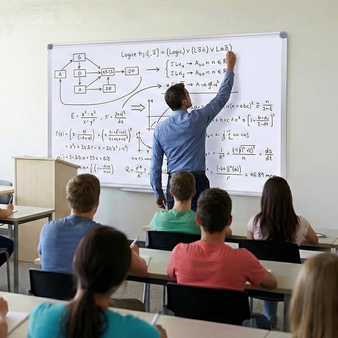 72 x 48 Inch Magnetic Dry Erase Whiteboard (6 x 4 Ft) - Large Commercial Grade Presentation Board for University Classroom Teaching, Office Corporate Strategy & Warehouse Planning