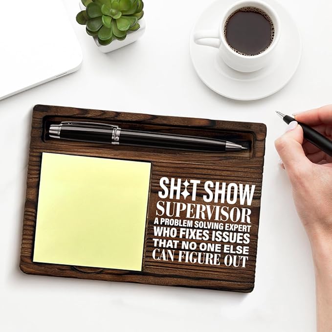 Boss Gifts for Men Women, Funny Gifts for Boss Manager Leader Supervisor Sticky Note Holder for Office Desk Decor