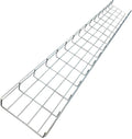 Kable Kontrol Cable Tray - 5 Feet Long x 8" W x 2” H - 250 Pcs Bulk Pack - Wire Mesh Tray Cable Management Rack Cords Organizer Cable Basket, Zinc Plated Steel NEC Approved for Network, Fiber Optic