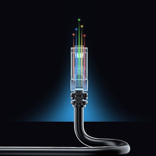 Maximm Cat 6 Ethernet Cable 2 ft (20-Pack) - High-Speed LAN Cable, Internet Cable, Patch Cable, and Network Cable - UTP, 10Gbps, 550MHz Ethernet Cord - Black