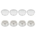 PATIKIL 53mm Desk Grommet, 8pcs Desk Cord Hole Cover Desk Cable Hole Grommet Cover Sturdy ABS Plastic Round for Cables Cabinets Desktop Equipment Wiring Organizing,Elasticity, Silver