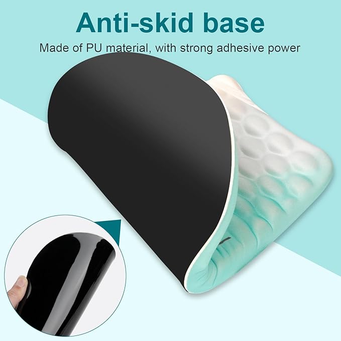 Ergonomic Sloped Mouse Pad with Massage Wrist Rest, Pain Relief Wrist Mouse pad with Memory Foam Non-Slip PU Base, Mouse Pad with Wrist Support for Wireless Mouse & Desk,Y Make it Happen