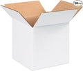 Aviditi Shipping Moving Boxes 6" x 6" x 6" (100-Pack) Small Corrugated Cardboard Packaging Boxes - Shipping, Packing, Moving, and Storage Box for Home or Office - White Standard 32 ECT