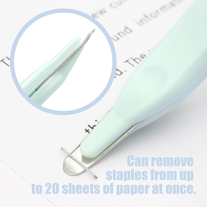 Professional Magnetic Staple Remover Puller Staples Remover Staple Removal Tool for School Office Home 5 Pack (Purple/Blue/Light Green/Orange/Pink)