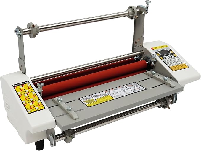 Laminator Machine, Hot and Cold Roller Laminating Machine, Single/Dual Sides Thermal Laminating, Digital Display, Exit Button for Paper, Documents, Photos, Cards, 110V