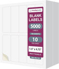 NextDayLabels – 1.5" x 4.75" Rectangle Sticker Labels for Printer - White Laser/Inkjet Printer Labels Return Address Labels Shipping Label Stickers (500 Sheets, 10 Per Sheet, 5000 Labels)