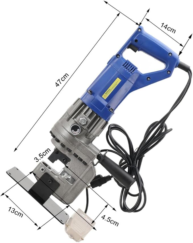 1200W Electric Hydraulic Hole Puncher,110V Punching Machine Metal Hole Punch with 5 Dies 6 mm-20 mm for Iron Copper Aluminum Plate Angle Steel