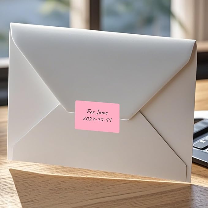 FINDAT Color Coding Stickers Rectangle 3×2 Inch Vinyl Pink Sticker Removable Waterproof Writable File Folder Moving Labels for Boxes Home Office Marking 40 PCS