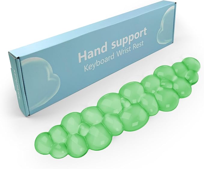 Gel Cloud Keyboard Wrist Rest, Cute Wrist Support and Arm Support Keyboard Rest for Keyboard Typing Pain Relief，Suitable for Office/Computer/Laptop/Gaming（Keyboard Wrist Rest Green）