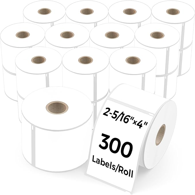 Shipping Labels Compatible with Dymo 30256 – 24 Rolls 7200 Thermal Labels (2 5/16” x 4”), Address Label Fits for Dymo Labelwriter 450, 450 Turbo, 4XL (Not for 550, 5XL)