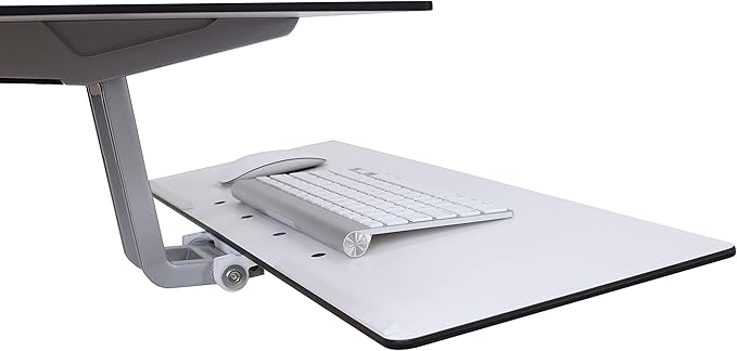 Ergotron – WorkFit-S LD Single Monitor Standing Desk Converter, Sit-Stand Workstation for Tabletops – 6 to 16 lbs, White