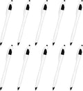 DISCOUNT PROMOS Slim Curvy Ballpoint Pens Set of 10, Bulk Pack - Black Ink, Retractable, Great for Office, School, Tradeshows - Black