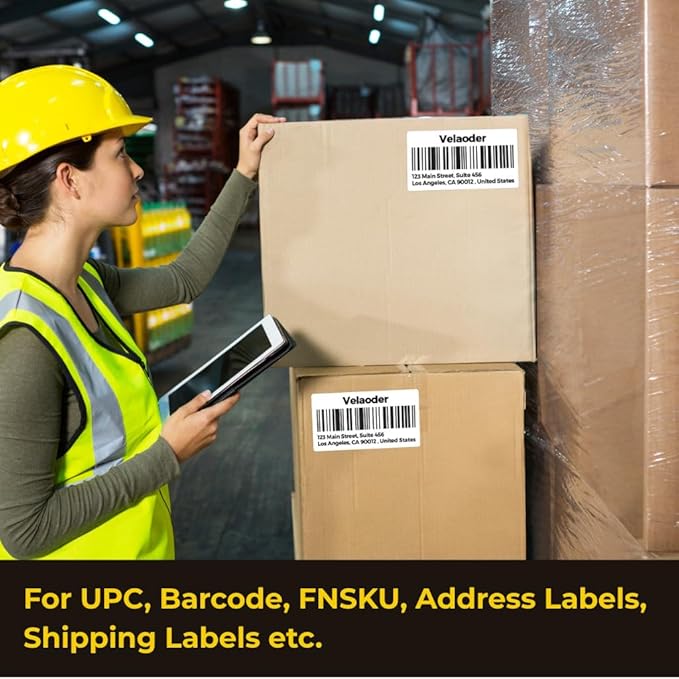 Address Labels Compatible with Dymo 30252 – 24 Rolls 8400 Barcode Labels (1 1/8” x 3 1/2”), Direct Thermal Label Fits for Dymo Labelwriter 450, 450 Turbo, 4XL (Not for 550, 5XL)