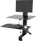 Ergotron – WorkFit-S LD Single Monitor Standing Desk Converter, Sit-Stand Workstation for Tabletops – 6 to 16 lbs, Black