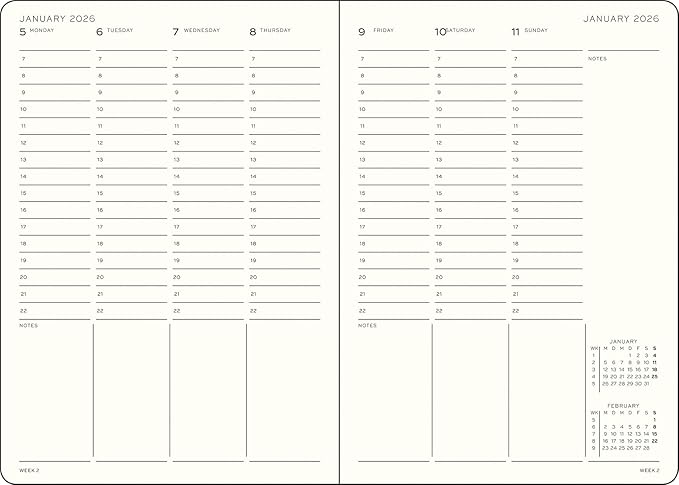 LEUCHTTURM1917 - Week Planner 2026, Hardcover, Composition (B5), Spring Leaf (Jan 1 - Dec 31, 2026)