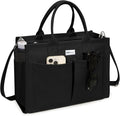TOPDesign Heavy-Duty Canvas Tote Bag for Women, Adjustable Crossbody/Shoulder Handbag with 9 Pockets, Everything Tote