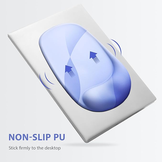 Ospelelf Wrist Rest for Keyboard and Mouse Ergonomic Mouse Pad with Wrist Support Memory Foam Wrist Rest for Computer Keyboard,3-in-1 Gel Mouse and Keyboard Pad for Office Geometry Blue