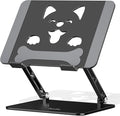 Laptop Stand for Desk – Adjustable Portable Laptop Riser, Aluminum Laptop Holder Compatible with MacBook Air Pro, Dell, HP, Lenovo (10"-17.3"), Featuring Unique Puppy Panel Design, Black