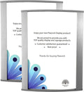 Curved Office Business Door Sign Holder | Aluminum Wall Mount Name Plate Holder, cubicle sign holder, sturdy and beautiful 6.00" W X 5.00" H (N124x6" 2 signs)