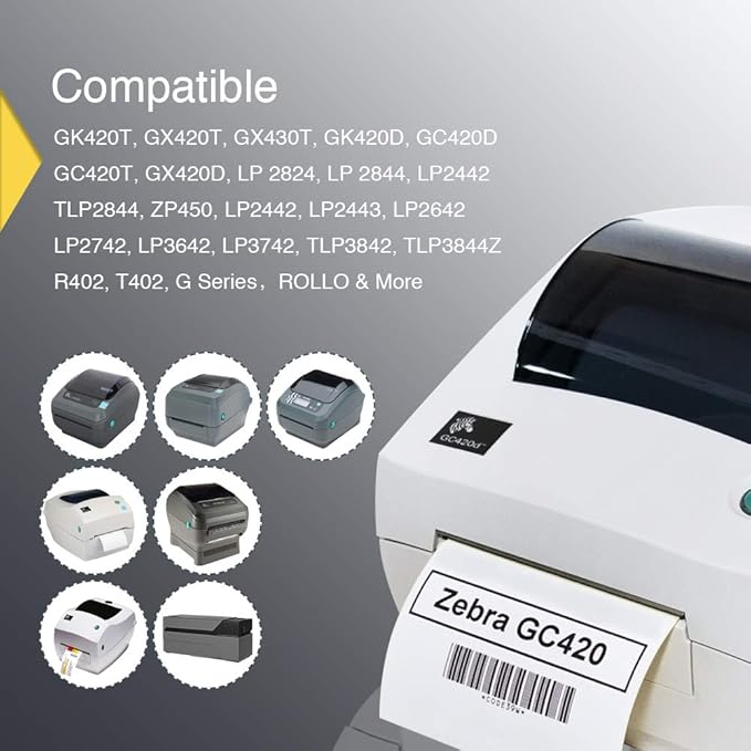 BETCKEY - 4" x 6" (102 mm x 152 mm) Shipping Labels Compatible with Zebra & Rollo Label Printer(not for dymo 4XL), Premium Adhesive & Perforated [1 Rolls, 250 Labels]