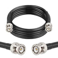 BNC Cable - 10FT RG58 50 ohm Male to Male Coax Cables Low Loss BNC Extension Coaxial Cable with for Antennas, RF Radios, Modems, Oscilloscopes, Spectrum, etc (Black)