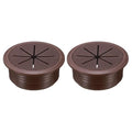 uxcell 2 Pcs Desk Grommet, 2.09 inch 53mm Desk Cable Hole Cover Wire Hole Insert for Home Office Table Cabinet Cord Organizer, Coffee