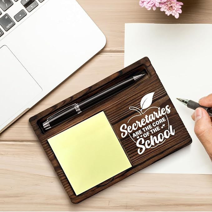 School Secretary Appreciation Gifts, Gift for Secretaries Sticky Note Holder School Office Decor, Administrative Professional Day Gifts