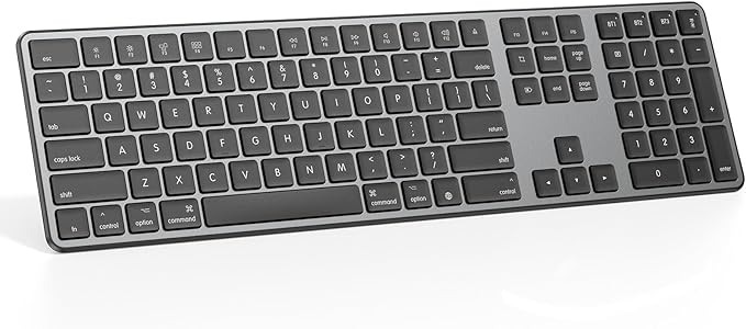 OMOTON Bluetooth Keyboard Compatible with Mac ONLY, with Numeric Keypad, Rechargeable Wireless Keyboard Compatible with MacBook Pro/Air, iMac, Mac mini/Pro