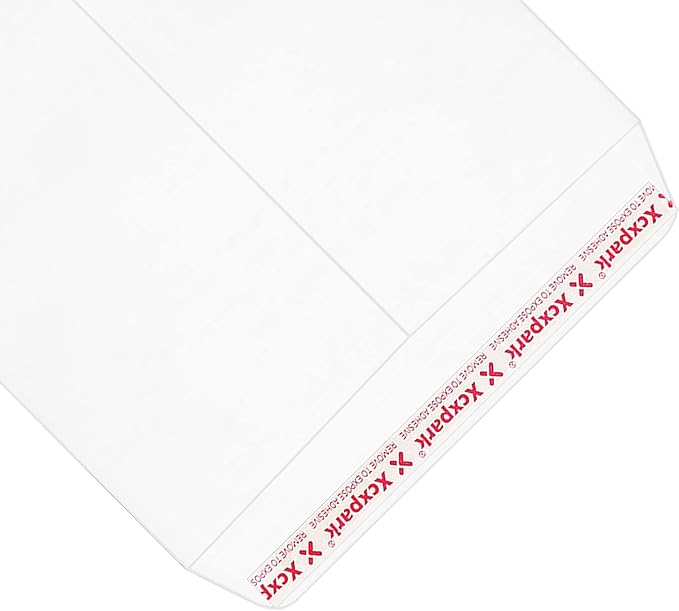 Xxcxpark 250 PCS 9x12 inches Security Catalog Envelopes Printable Self Seal Envelopes, Anti Tear White Kraft Envelopes for Invitation Cards, Pictures, Photos, Documents