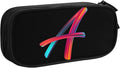 Cute Initial Pencil Case for Kids Students, Large Capacity Pencil Pouch for Boys Girls, Letter Design Pencil Box Pen Bag Office Stationery Organizer, Rainbow Letter A
