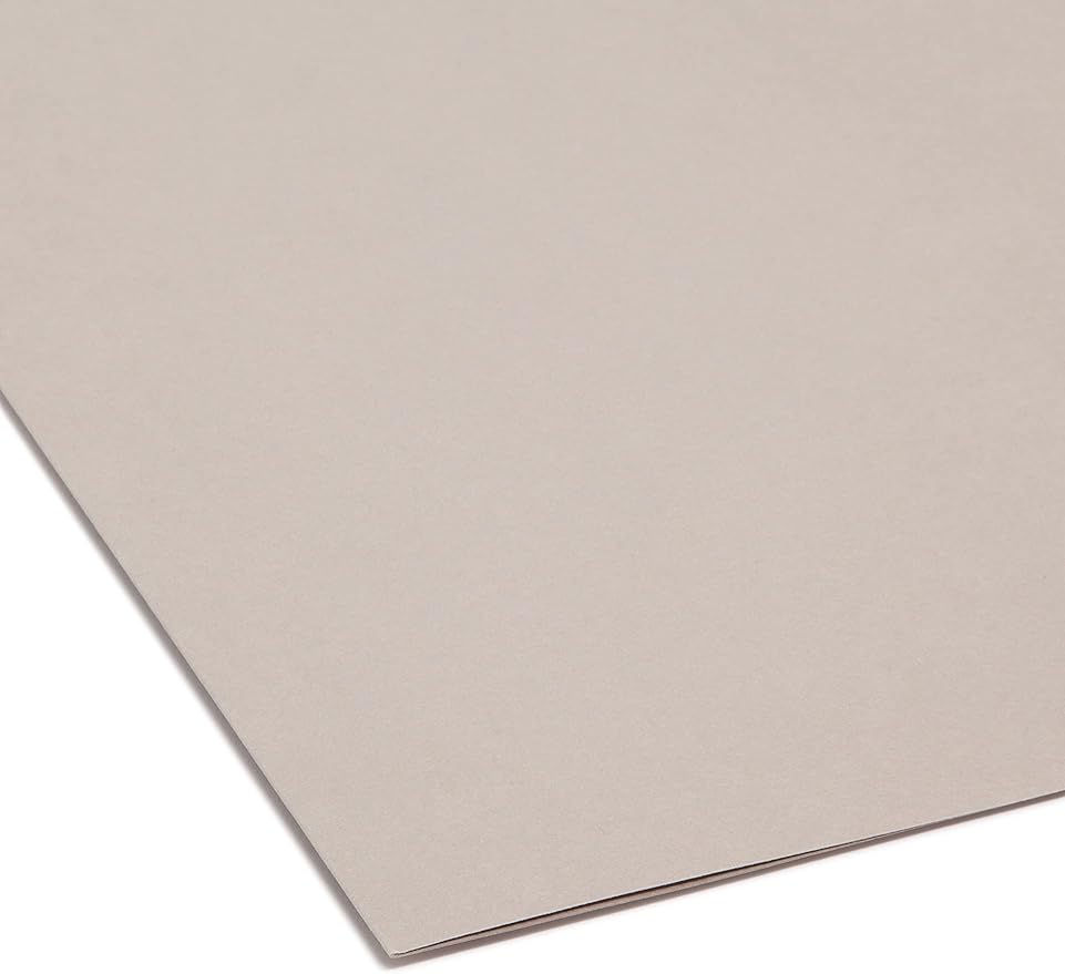 Smead TUFF Hanging File Folder with Easy Slide Tab, 1/3-Cut Sliding Tab, Legal Size, Steel Gray, 18 per Box (64093, Rod Color May Vary) (Pack of 5)