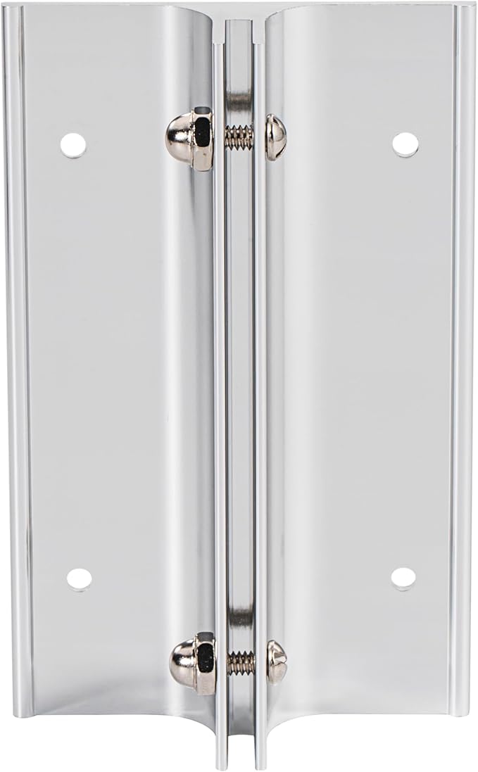 Aluminum Corridor Sign Holder, 10 Pack Direct Sign Mount Bracket, Design for Restroom, Conference Room Classic Silver Signs - 5" Length, 1/8" Substrate - Easy to Install