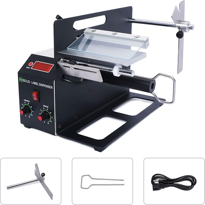 U.S. Solid Automatic Label Dispenser - Dispensing Machine for Translucent and Opaque Labels - Max Width 160MM