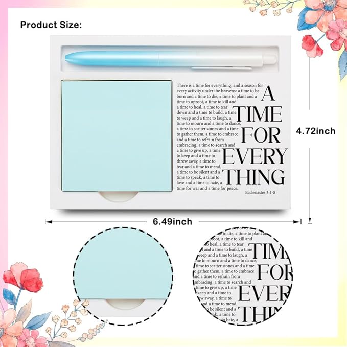 FOUGSTA Divine Timing Appreciation Gift, Motivational Gift for Believers in Reflection, Encouraging Gift for Friends on Spiritual Journeys, Wooden Sticky Note Holder, 16.5 x 12 x 1.5 cm, XXW23