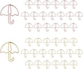 OWLFAVO 40pcs Umbrella Shape Paper Clips with Clear Box, Rose Gold and Yellow Gold, Funny Cute Paperclips Bookmarks Planner Clips for Fun Office Supplies School Gifts Wedding Decoration