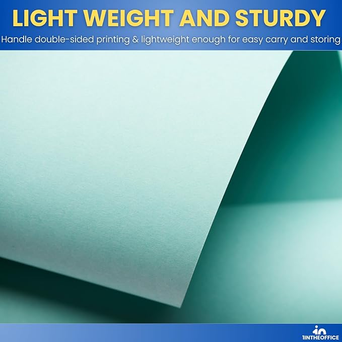 1InTheOffice Colored Copy Paper, Green Copy Printing Paper 8.5 x 11, Letter Size, Green, 20lb Density, (500 Sheets)