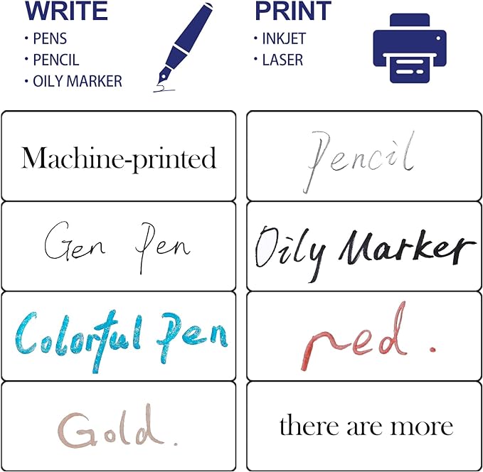 1" x 2-5/8" Address Labels 1500 Labels Sticker Paper for Laser/Ink Jet Printer mailing Labels 8.5"×11" White 30 per Sheet