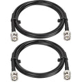 BNC Cable - 4FT 2PCS RG58 50 ohm Male to Male Coax Cables Low Loss BNC Extension Coaxial Cable with for Antennas, RF Radios, Modems, Oscilloscopes, Spectrum, etc (Black)