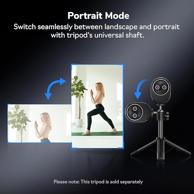 EMEET Piko+ (Piko Plus), World’s 1st Dual-Camera AI-Powered 4K Webcam, 1/2.55'' Sony Sensor, 3 Mics&3 Sound Modes, Panda Magnetic Privacy Cover, USB C-C&C-A, Ideal for Livestreamers