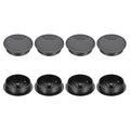 PATIKIL 80mm Desk Grommet, 8pcs Desk Cord Hole Cover Desk Cable Hole Grommet Cover Sturdy ABS Plastic Round for Cables Cabinets Desktop Equipment Wiring Organizing,Elasticity, Black