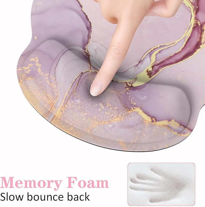 LATEEFAH Mouse Pad with Wrist Rest, 3-in-1 Gaming Mouse Pad, Keyboard Wrist Rest, Ergonomic Memory Foam Mousepad with Wrist Support for Computer Keyboard