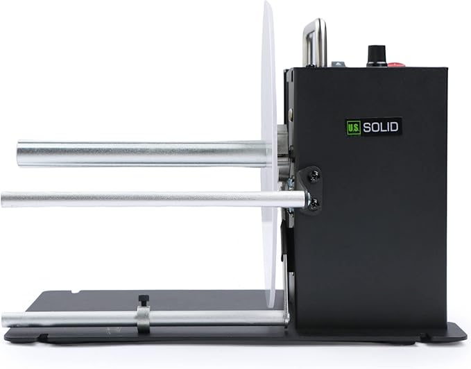 U.S. Solid Automatic Label Rewinder Machine, 1"/1.5"/3" Core Holder, Max Label Width 5.91", Bidirectional Rewinding