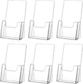 zavekia Acrylic Brochure Holder,6 packs Thicker Countertop Literature Holder Plastic Flyer Display Stand for Magazine (6 packs)