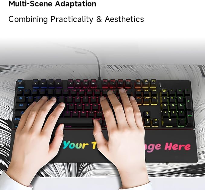 Custom Keyboard Wrist Rest Personalized Ergonomic Keyboard Pad for Computer Keyboard Customized Mechanical Keyboard Wrist Rest Non-Slip Palm Pad (Full Size)
