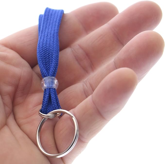 Specialist ID Bulk 25 Pack - Heavy Duty Breakaway Lanyards for Keys and ID Badges with Key Chain Split Ring - Break-Away Clasp and Keychain Keyring/Badge Holder Attachment (Royal Blue)…