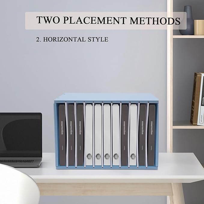 Vertical Desktop Sorter, 11 Slots Mail Organizer Vertical File Organizer, PVC Paper Sorter Organizer with 11 Adjustable Compartments, Construction Paper Storage Mailbox for Home Office