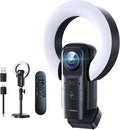 Combess 4K Webcam with Light, Webcam for PC with Microphone, Plug and Play, USB Computer Camera for Desktop, Auto-Focus, Web Camera for Desktop Computer Zoom Skype
