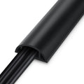 8.5FT Black Cord Cover Floor, Cord Protector, Floor Extension Cable Cover, Soft PVC Wire Covers - Cord Cavity: 0.7" (W) x 0.4" (H)